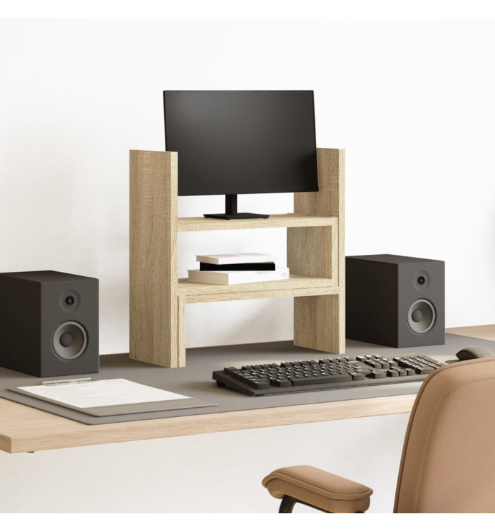 Organiseur de bureau réglable chêne sonoma bois d'ingénierie | Mobilier & Déco