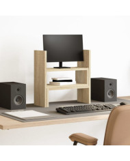 Organiseur de bureau réglable chêne sonoma bois d'ingénierie | Mobilier & Déco