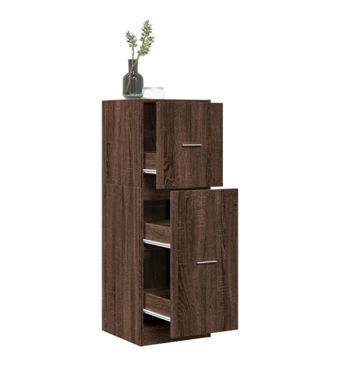 Armoire apothicaire chêne marron 40x41x118 cm bois d'ingénierie | Mobilier & Déco