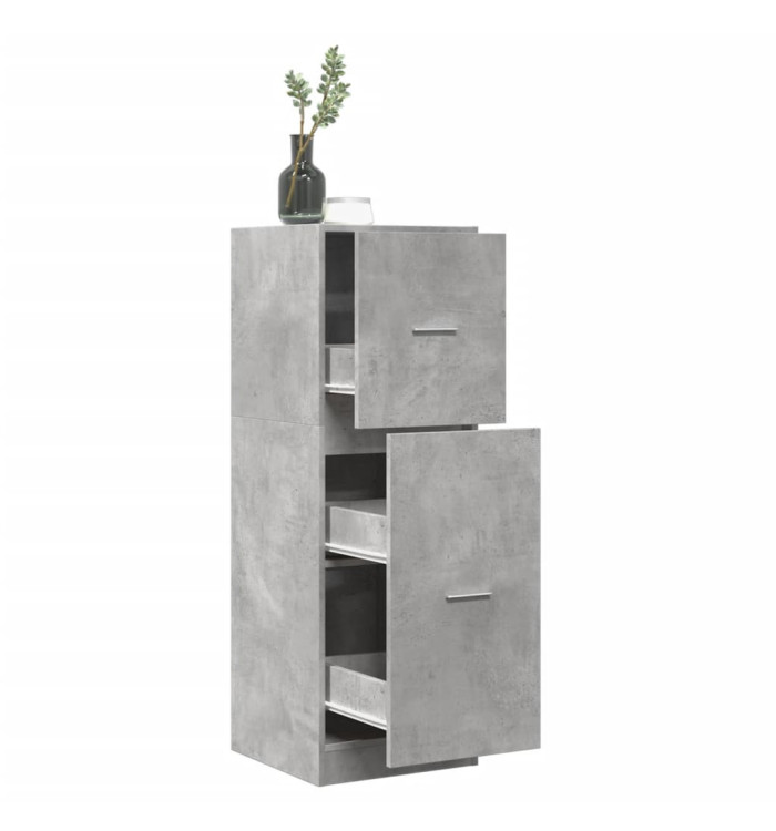 Armoire d'apothicaire gris béton 40x41x118 cm bois d'ingénierie | Mobilier & Déco