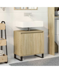 Armoire de bain chêne sonoma 58x33x60 cm bois d'ingénierie | Mobilier & Déco