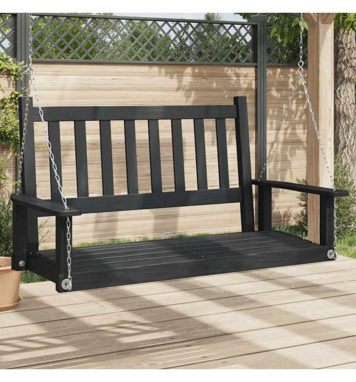 Banc de balançoire de jardin chaînes en métal bois massif sapin | Mobilier & Déco