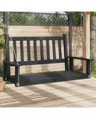 Banc de balançoire de jardin chaînes en métal bois massif sapin | Mobilier & Déco