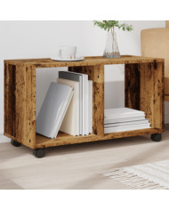 Armoire à roulettes vieux bois 72x33x42,5 cm bois d'ingénierie | Mobilier & Déco