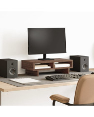 Support de moniteur chêne marron 50x27x15 cm bois d'ingénierie | Mobilier & Déco