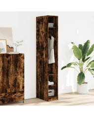 Garde-robe chêne fumé 30x50x200 cm bois d'ingénierie | Mobilier & Déco