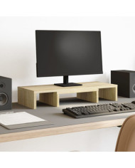 Support de moniteur réglable chêne sonoma bois d'ingénierie | Mobilier & Déco