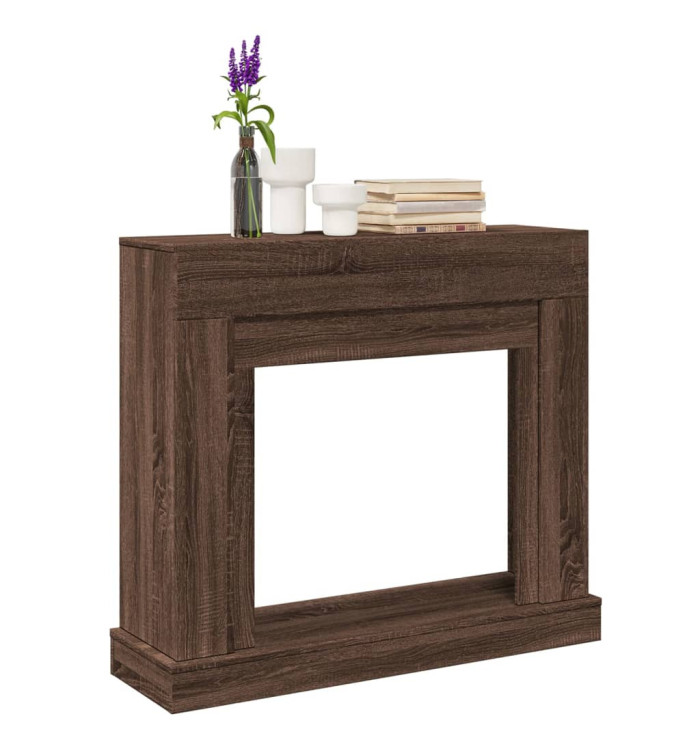 Cadre de cheminée chêne marron 100x30x87,5 cm bois d'ingénierie | Mobilier & Déco