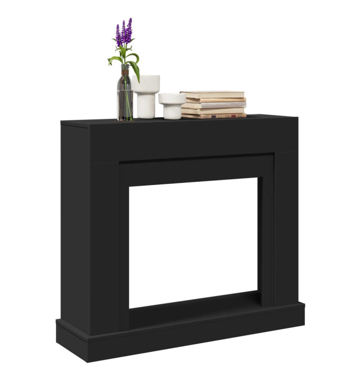 Cadre de cheminée noir 100x30x87,5 cm bois d'ingénierie | Mobilier & Déco