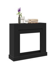 Cadre de cheminée noir 100x30x87,5 cm bois d'ingénierie | Mobilier & Déco