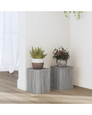 Supports pour plantes 2 pcs sonoma gris bois d'ingénierie | Mobilier & Déco