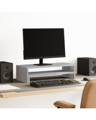 Support de moniteur sonoma gris 54x22x15 cm bois d'ingénierie | Mobilier & Déco