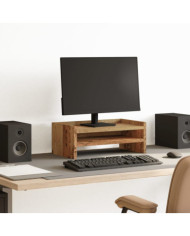 Support de moniteur vieux bois 42x24x16 cm bois d'ingénierie | Mobilier & Déco