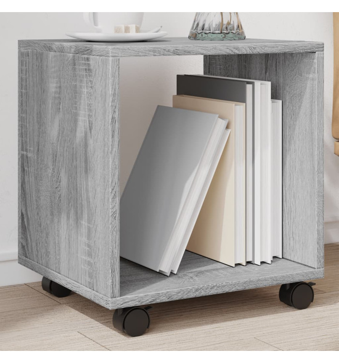 Armoire roulante sonoma gris 37x33x42,5 cm bois d'ingénierie | Mobilier & Déco