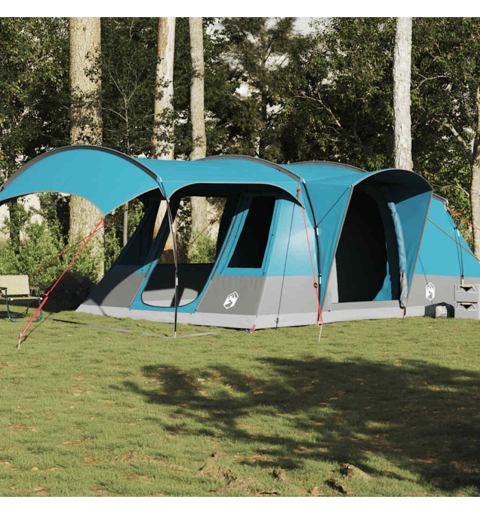 Tente de camping tunnel 5 personnes bleu imperméable | Mobilier & Déco