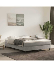 Matelas de lit à ressorts ensachés gris clair 140x220x20 cm | Mobilier & Déco