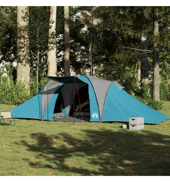 Tente familiale à dôme 6 personnes bleu imperméable | Mobilier & Déco