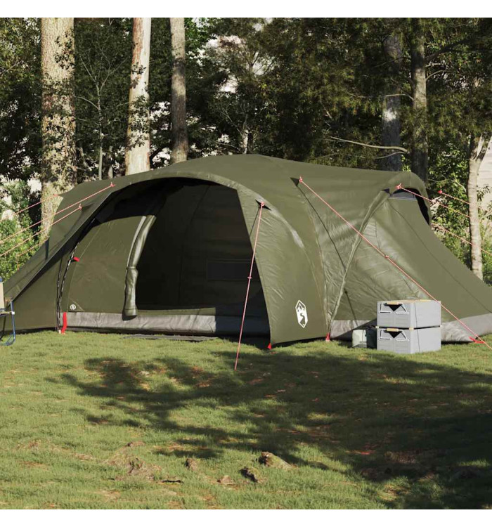 Tente familiale à dôme 6 personnes vert olive imperméable | Mobilier & Déco