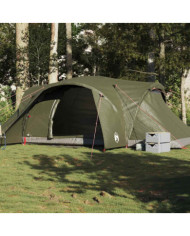 Tente familiale à dôme 6 personnes vert olive imperméable | Mobilier & Déco