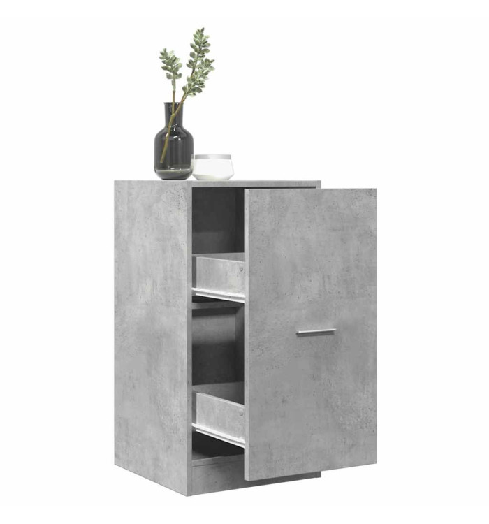Armoire d'apothicaire gris béton 40x41x77,5cm bois d'ingénierie | Mobilier & Déco