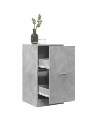 Armoire d'apothicaire gris béton 40x41x77,5cm bois d'ingénierie | Mobilier & Déco