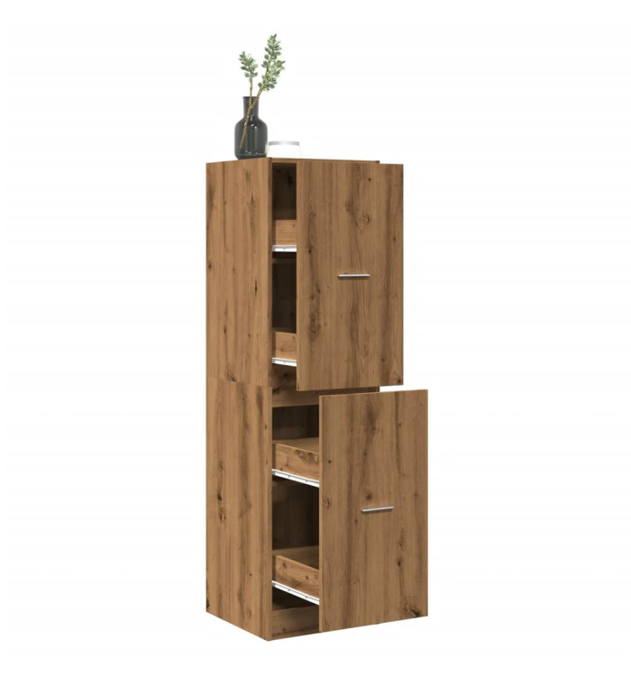 Armoire d'apothicaire chêne artisanal bois d'ingénierie | Mobilier & Déco