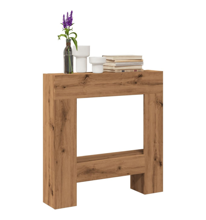 Cadre de cheminée chêne artisanal 81x18x82 cm bois ingénierie | Mobilier & Déco