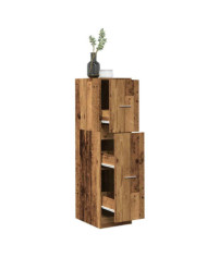 Armoire d'apothicaire vieux bois 30x41x118 cm bois d'ingénierie | Mobilier & Déco