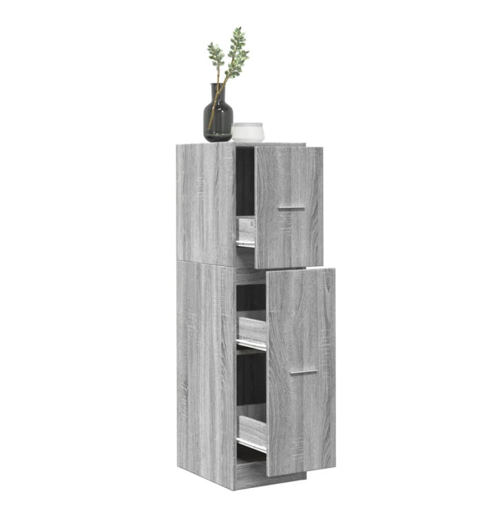 Armoire apothicaire sonoma gris 30x41x118 cm bois d'ingénierie | Mobilier & Déco