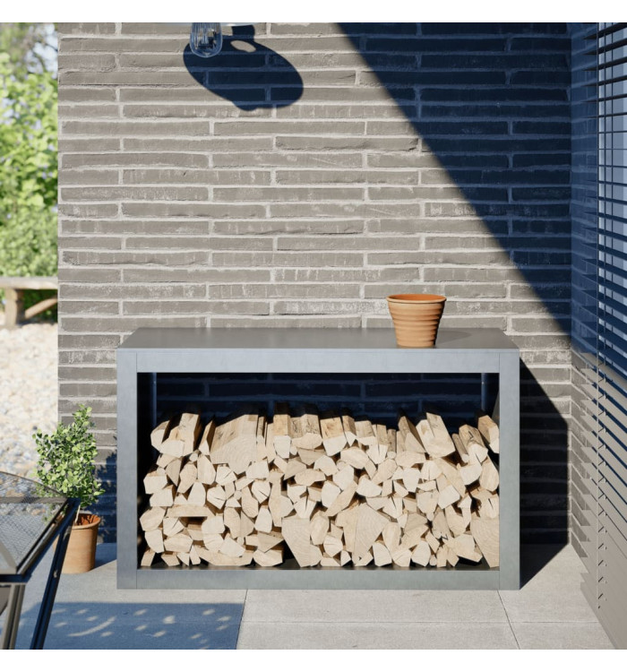Portant de bois de chauffage 100x40x60 cm acier galvanisé | Mobilier & Déco