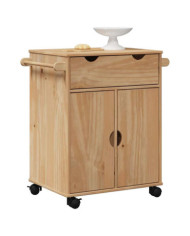 Chariot de cuisine OTTA 59x45x80 cm bois massif de pin | Mobilier & Déco