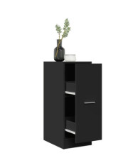 Armoire d'apothicaire noir 30x41x77,5 cm bois d'ingénierie | Mobilier & Déco