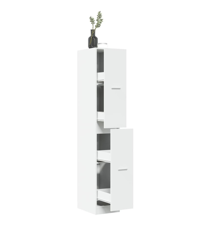 Armoire d'apothicaire blanc 30x41x174,5 cm bois d'ingénierie | Mobilier & Déco
