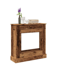Cadre de cheminée vieux bois 90x30x90 cm bois d'ingénierie | Mobilier & Déco