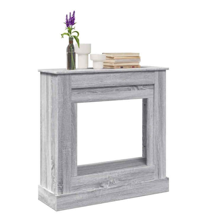 Cadre de cheminée sonoma gris 90x30x90 cm bois d'ingénierie | Mobilier & Déco