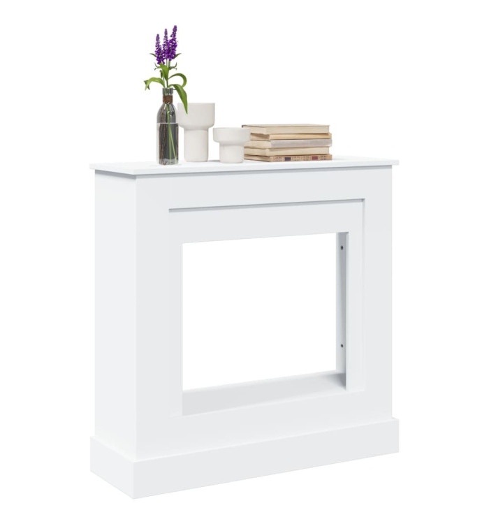 Cadre de cheminée blanc 90x30x90 cm bois d'ingénierie | Mobilier & Déco