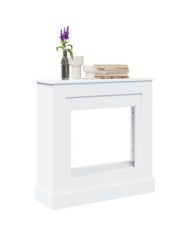 Cadre de cheminée blanc 90x30x90 cm bois d'ingénierie | Mobilier & Déco