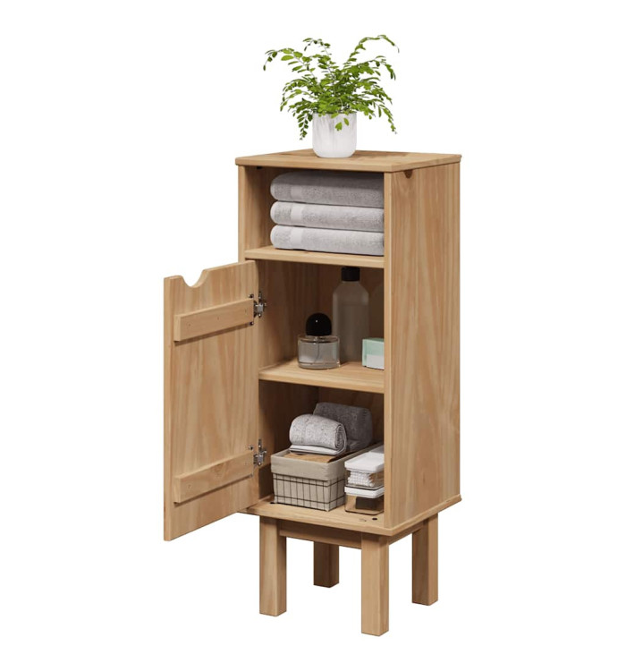 Armoire de salle de bain "OTTA" 35x30x90 cm bois massif de pin | Mobilier & Déco