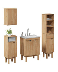 Ensemble de meubles salle de bain 4 pcs OTTA bois de pin massif | Mobilier & Déco