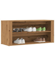 Banc à chaussures chêne artisanal 100x35x45cm bois d'ingénierie | Mobilier & Déco