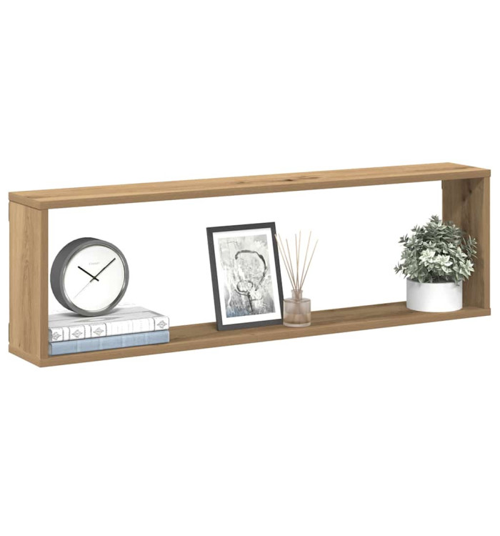 Étagères cube murales 4 pcs chêne artisanal 100x15x30 cm | Mobilier & Déco