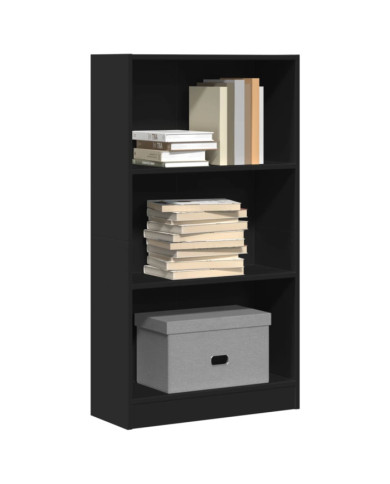 Bibliothèque noir 60x24x109 cm bois d'ingénierie | Mobilier & Déco