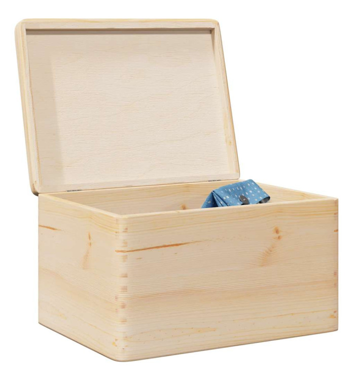 Boîte en bois avec couvercle 40x30x23 cm bois de pin massif | Mobilier & Déco