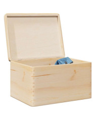 Boîte en bois avec couvercle 40x30x23 cm bois de pin massif | Mobilier & Déco
