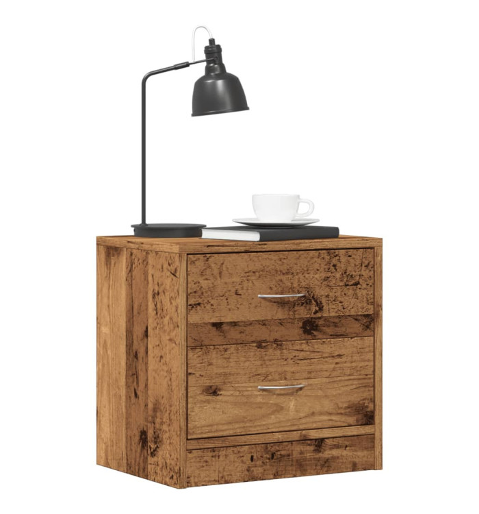Tables de chevet 2 pcs vieux bois 40x30x40 cm bois d'ingénierie | Mobilier & Déco