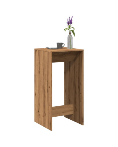 Table de bar chêne artisanal 51x50x103,5 cm bois d'ingénierie | Mobilier & Déco
