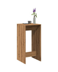 Table de bar chêne artisanal 51x50x103,5 cm bois d'ingénierie | Mobilier & Déco
