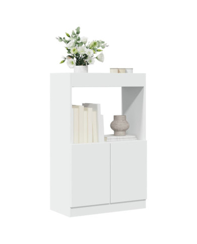 Buffet haut blanc 63x33x100 cm bois d'ingénierie | Mobilier & Déco