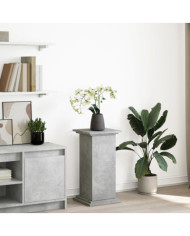 Piédestal avec rangement gris béton 31x30x60 cm bois ingénierie | Mobilier & Déco