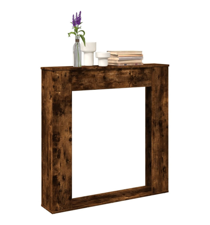 Cadre de cheminée chêne fumé 100x20x100 cm bois d'ingénierie | Mobilier & Déco